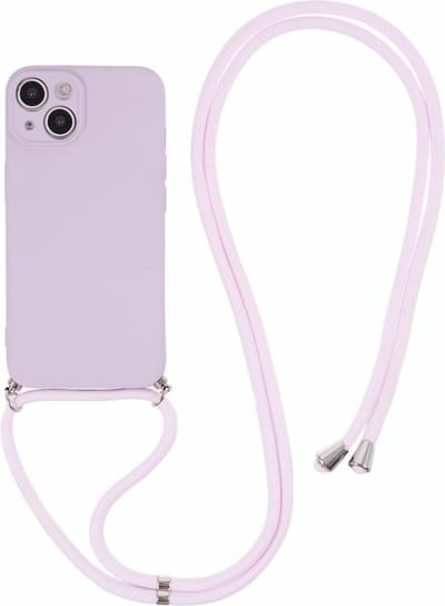 Coverup Hoesje - Geschikt voor iPhone 15 Hoesje - Coverup Colour TPU Back Cover met Koord - Lavendel