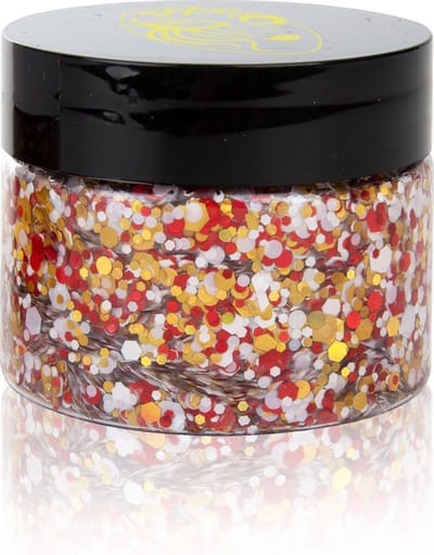 PXP Pressed chunky glitter creme groot rood wit geel 40 ml