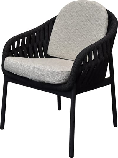 Diamond dining tuinstoel zwart rope