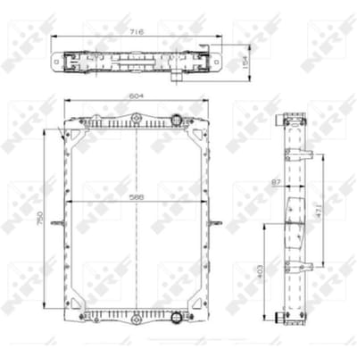 Radiator, motorkoeling NRF 519745