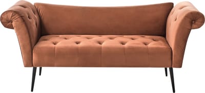 BELIANI NANTILLY - Chaise longue - Goudbruin - Fluweel