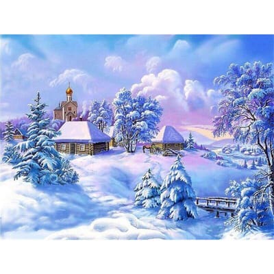 5D Diamond Painting Landschap Diamant Borduren Kruissteek Volledige Ronde Boor 20X30CM gray