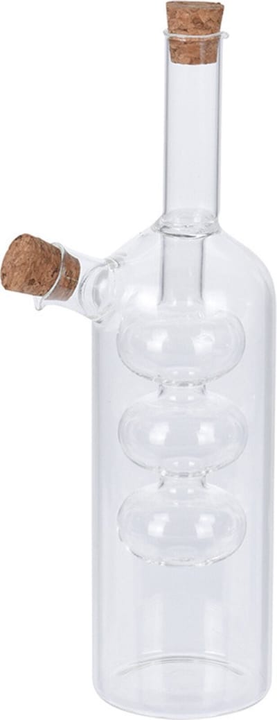 Excellent Houseware - Azijn/olie fles - Glas - Azijnflessen - 300 ml - Tafel dekken