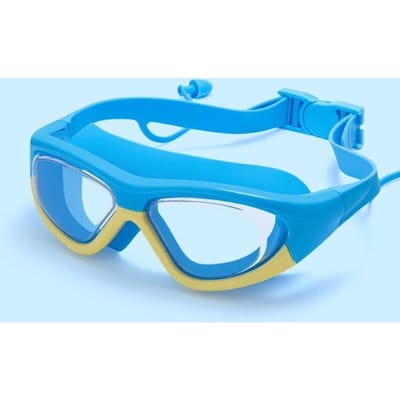 Zwembril met Oordopjes 2-in-1 Set Anti-Condens HD Optische Lens Siliconen Bescherming Zwembril Ontworpen Voor Kinderen van 4-15 Jaar in Zwembad