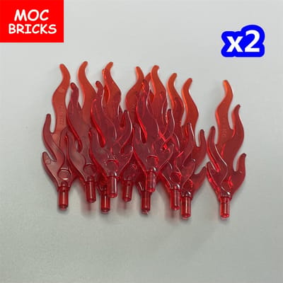 20 stuks MOC Bakstenen Vlam Vuur Fakkel met Veerstaart passend bij 85959 6126 64647 Bouwstenen Speelgoed Kinderen Cadeau