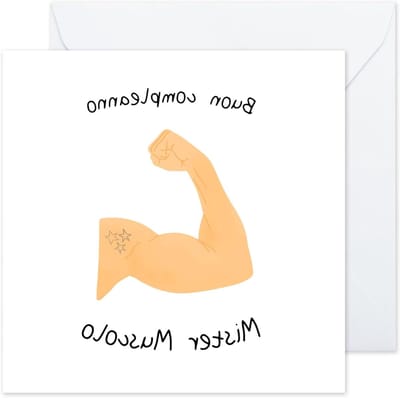 Grappige Wenskaart - Motivatiekaart Sport - Cadeau Idee - Met Grappige Stickers - 145x145 mm - Wit