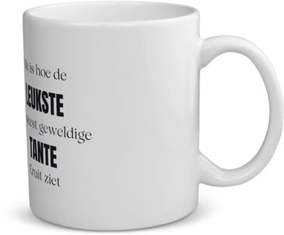 Akyol - dit is hoe de leukste en geweldige tanie uit ziet koffiemok - theemok - Tante - cadeau tante - cadeau - verjaardag tante - 350 ML inhoud