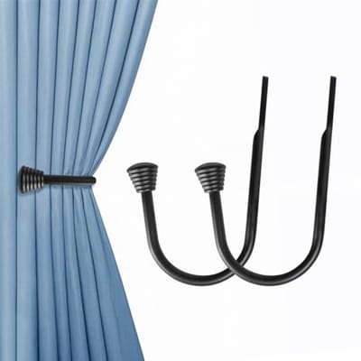 Metalen Gordijnhouders - 2 Stuks Decoratieve Wandbevestigingen voor Gordijnen