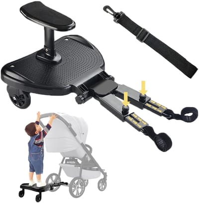 Aurixi® Meerijdplankje - Meerijdplankje Universeel - Meerijdplankjes - Zwart - ‎48cm x 29cm x 13cm