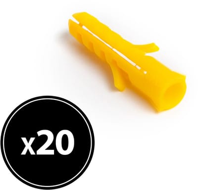 20x Muurplug 8 X 40 Mm – Kunststof Dowel M8 Voor Beton En Steen – Universele Plug Zonder Schroef – Bevestigingsmateriaal Voor Montage – Wall Plug 40 Mm – 20 Stuks Per Verpakking [04818B]