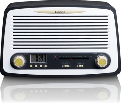 Lenco SR-02GY - Radio met wekkerfunctie - Retro look