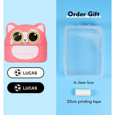 Kindernaamstempel Aangepast Dubbellaags Zwart-witte Inkt Stempel voor Studenten Kleuterschool Kleding Waterdichte NaamstickerStempel