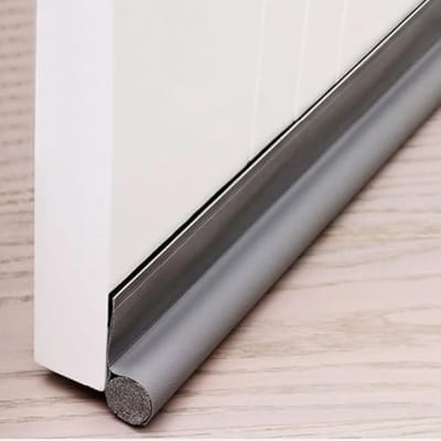 Afdichtstrip voor deurspleten, geluidsisolerende strip voor deurspleten, 95x8x3 cm, verstelbare spleetafdekking, geluids- en warmte-isolatiestrip, geschikt voor badkamers, slaapkamers, vloeren, keukens, doucheruimtes, tegels en tapijten.