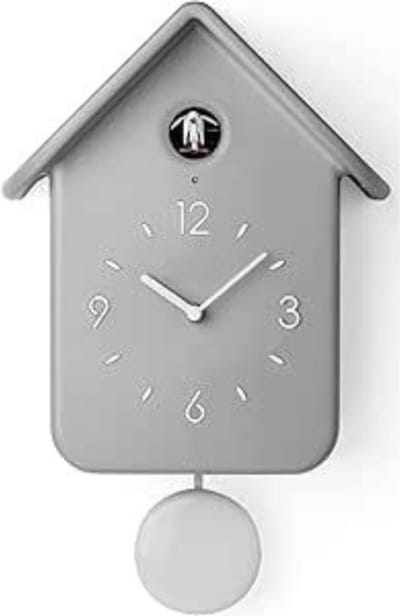 Thuys - Moderne Koekoeksklok Grijs - Stil Analoog Uurwerk - Minimalistisch Design - voor Woonkamer - Slaapkamer en Kantoor