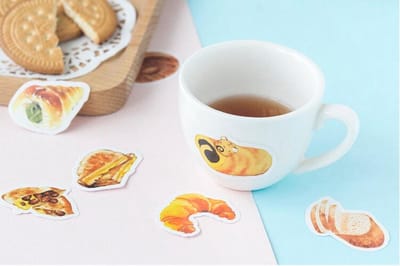 Bullet Journal Stickers - Planner Agenda Stickers - 46 Stuks - Brood - Snacks - Bakken - Ontbijt - Bakery - Scrapbook stickers - Laptop stickers - Telefoon stickers - Bujo stickers - Stickers volwassenen en kinderen