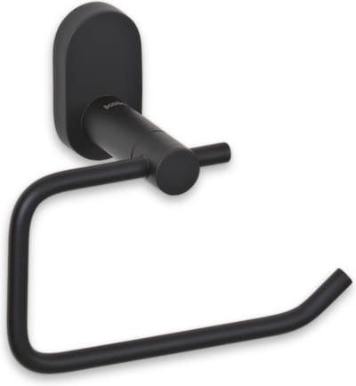 Toiletrolhouder, Met Wandbevestiging, Voor 1 Rol, Zwart, RVS - Kela | Alessio