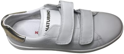 Naturino - Hasselt 2 - Mt 35 - velcro's lederen sneakers - wit/goud