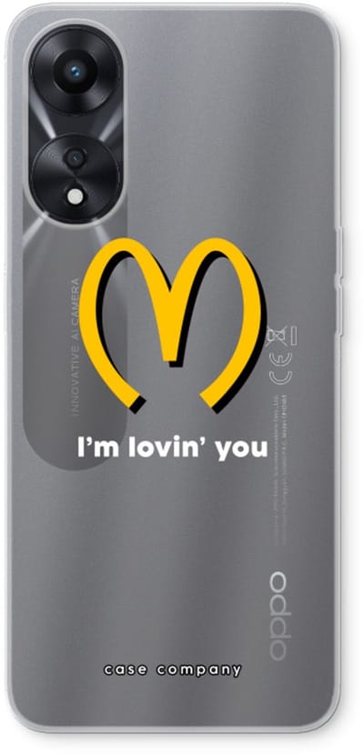 Case Company® - Hoesje geschikt voor Oppo A78 5G hoesje - I'm lovin' you - Soft Cover Telefoonhoesje - Bescherming aan alle Kanten en Schermrand