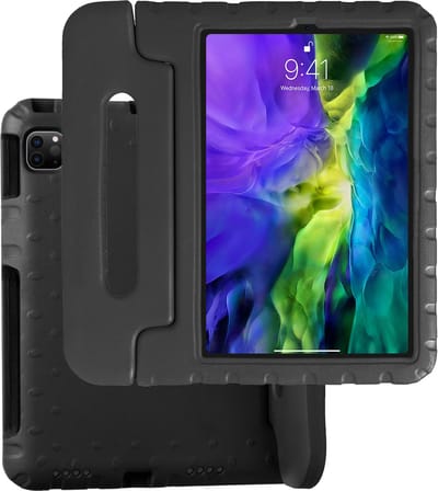 Hoesje Geschikt voor Apple iPad Pro (2022) - 11 inch - 4e generatie - Kinderhoes Shockproof Bumper - Kidsproof Case - Tablet Hoes - Kinder Hoes Cover - Zwart