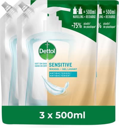 Dettol Refill Sensitive 500ML - 3 Stuks - Voordeelverpakking