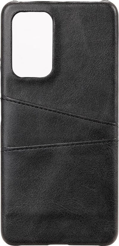 Shop4 - Samsung Galaxy A73 5G Hoesje - Harde Back Case Cabello met Pasjeshouder Zwart