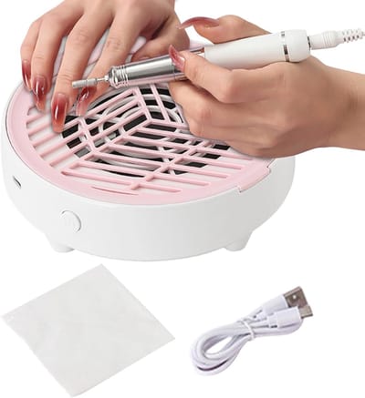 Nagel Stof Afzuiger - Nagelstof Collector - Schoon Werken - Stille Elektrische Extractor - 15x15x4.5 cm