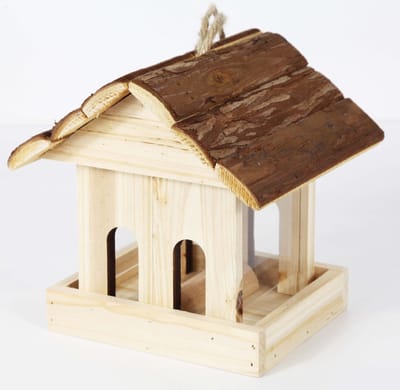 Muntel® Vogelvoederplek - Vogelhuis - Bruin - 19 x 16 x 13.5 cm