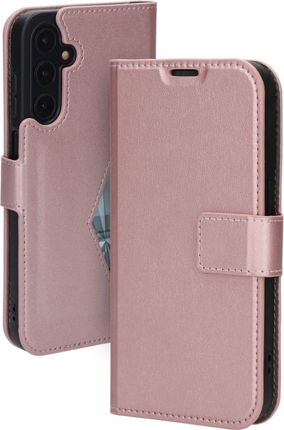 Mobiparts hoesje geschikt voor Samsung Galaxy A25 - Wallet/Boekhoesje - Eco Leer - Magneet Sluiting - Opberg vakken - Roze