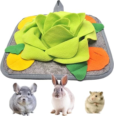 Hondensnuffelmat - Voerbakmat Hond - Natuurlijk Voedsel Zoeken - Bevordert Langzaam Eten - 30 x 30 cm - Groen