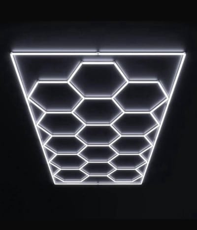 DITA Hexagon Plafond/Wand LED Verlichting – 240x45cm – 720W – 86400 Lumen – Koud Wit Licht