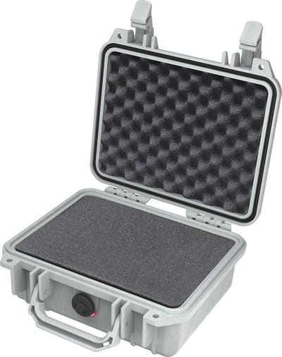 Waterdichte Camera Koffer - Beschermende Case - Apparatuur Beschermen - Aanpasbaar Plukschuim - 26.97 x 24.59 x 12.37 cm - Zilver