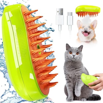 Lexium Zachte stoomborstel voor Katten en Honden - Haarverwijderaar - Kattenborstel op stoom - Hondenborstel op stoom