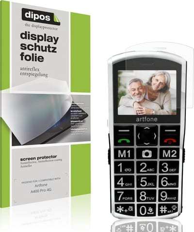 dipos – 4x Matte Beschermfolie geschikt voor Artfone A400 Pro 4G | Krasbestendige & antireflecterende Screenprotector Ultra-Thin