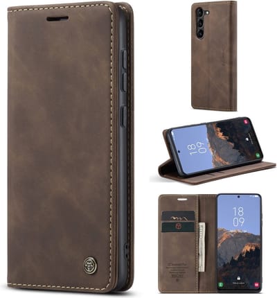 CaseMe Hoesje - Geschikt voor Samsung Galaxy S23 Hoesje - CaseMe 013 Book Case - Donkerbruin