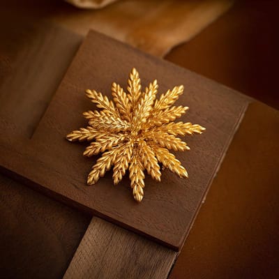 Klassieke Paleisstijl Tarwe Goudkleurige Broches Spelden Voor Dames Heren Vintage Midden Design High-end Unisex Badges Sieraden Cadeau brown