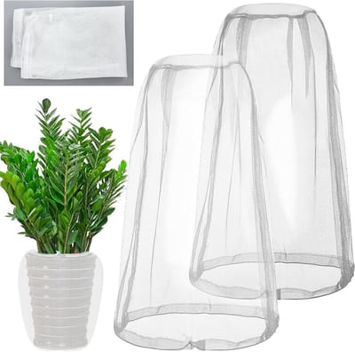 Pack of 2 Fruit Protection Bags - 46 x 46 cm - Fine Mesh Insect Net - Plant Net for Insects in the Garden - Frost Protection Made of Fleece for Plants - Garden Accessories - Pest Control