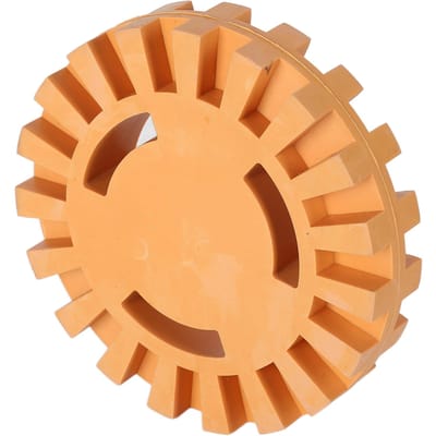 Disque Gomme Nettoyant Adhésif 4 pouces Outil Pneumatique de Dépose d'Autocollants et Adhésifs de Voiture avec Adaptateur brown