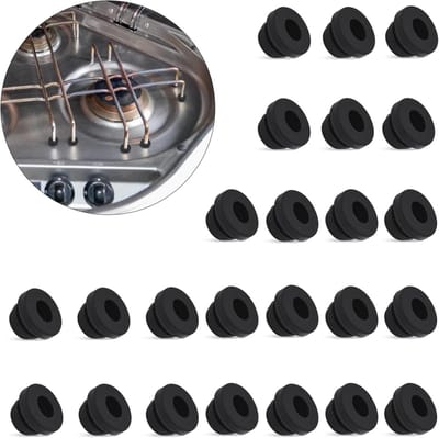 Allecto Plus - 24-Delige Set Rubbers voor Kachel Doorvoer - Rubberen Voeten voor Camperfornuizen - 5 mm Staven Compatibel