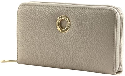 MANDARINA DUCK portemonnee Mellow Leather Zip Around Wallet Cocoon Lichtgrijs