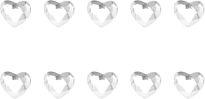 Hartvormige Kristallen Tanddecoratie Set, 10 Stuks, Reflecterende Tandversiering voor Vrouwen, Perfect voor Feestelijke Gelegenheden en Speciale Evenementen