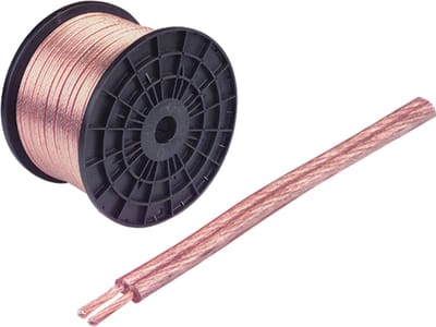 Goobay Luidsprekerkabel transparant, 100 m spoel, doorsnede 2 x 0,75 mm², CCA