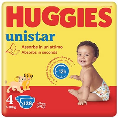 Noodzakelijke Luiers, Maat 4 (7-14 kg), Verpakking van 128 Luiers