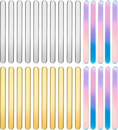 30x Herbruikbare Spiegel Acryl Stokjes voor Popsicles, Taarten en DIY Desserts