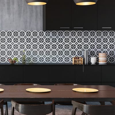 Zelfklevende tegelmuurstickers voor keuken en badkamer - 30 Azulejos Carlos tegelstickers - 30 stickers 20x20cm