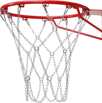 Heavy Duty Basketbalnet - Roestvrij Stalen Ketting, Voor Binnen en Buiten, Snelle Installatie