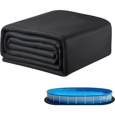 Tapis de protection ovale pour liner de piscine 12x24 pieds pour piscines hors sol Tapis de piscine robuste