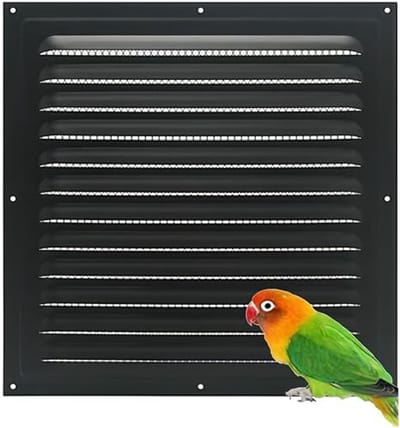 PromoHome Zwarte Ventilatierooster 30x30 cm - Metalen Muurrooster met Insectenscherm voor Luchtventilatie in Huis, Garage, Zolder en Plafond