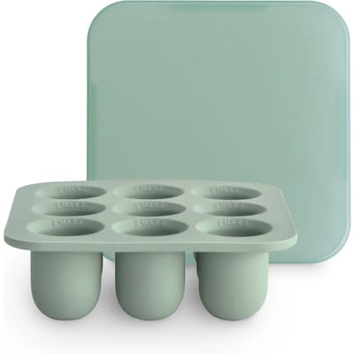 Mushie Fresh Food Feeder Tray Diepvries Bewaarbakjes Baby Voedsel Cambridge Blue