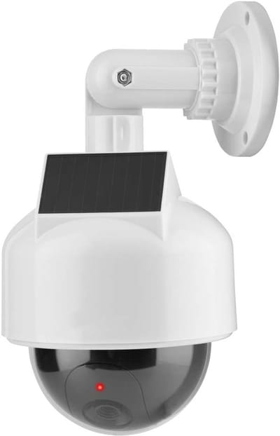 Dummy Speed Dome Camera - Nep Camera Solar - Beveiliging Huis - Waterdichte Behuizing - 1 Stück - Wit
