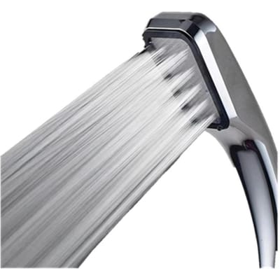 Pommeau de douche à effet pluie haute pression à économie d'eau avec buse pressurisée puissante, accessoires de salle de bain chromés avec buse haute pression gray
